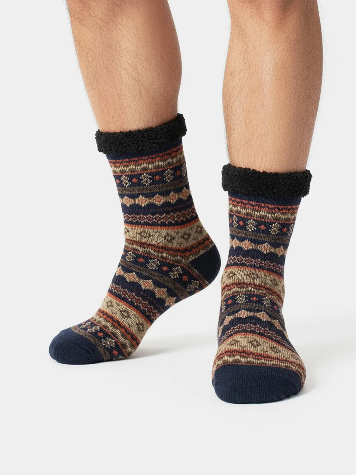 Patterned Wool-Style Slipper Socks sold by Eleven Oasis product image thumbnail 2
