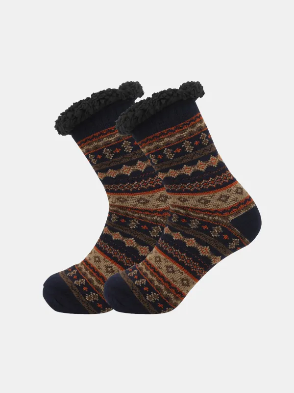 Patterned Wool-Style Slipper Socks sold by Eleven Oasis