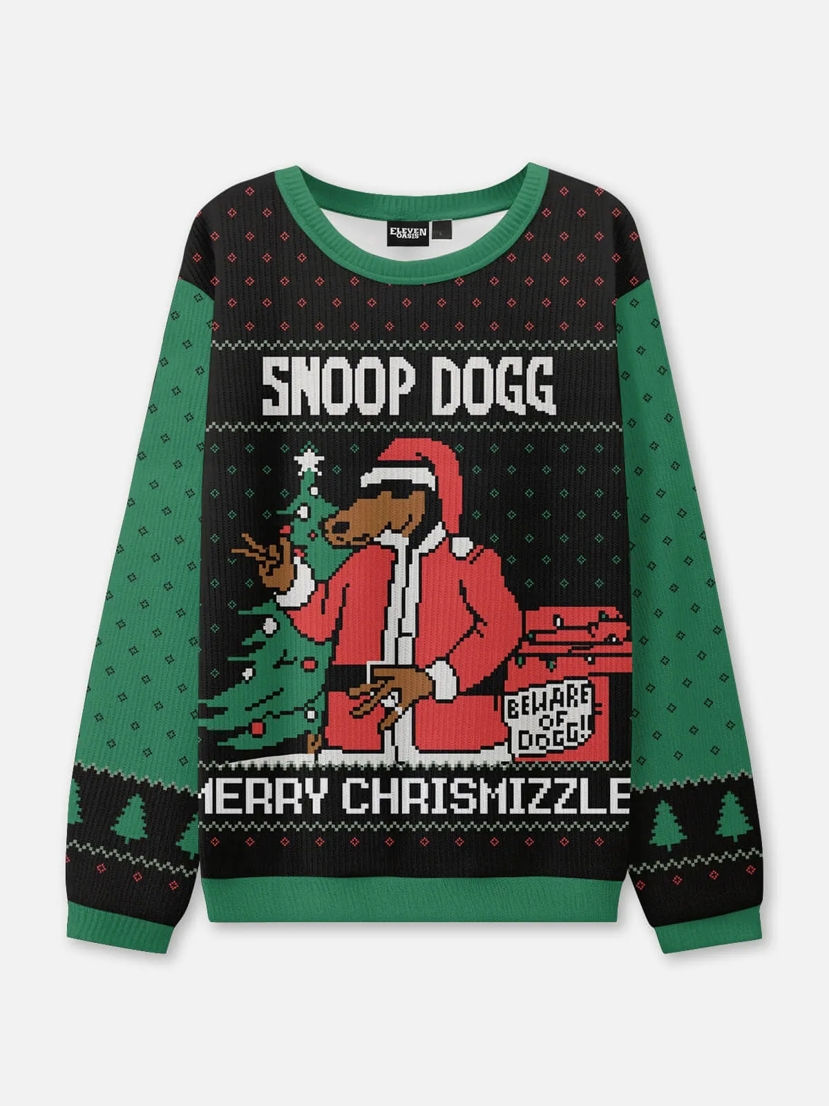 Snoop Dogg Merry Chrismizzle Ugly Christmas Sweatshirt sold by Eleven Oasis