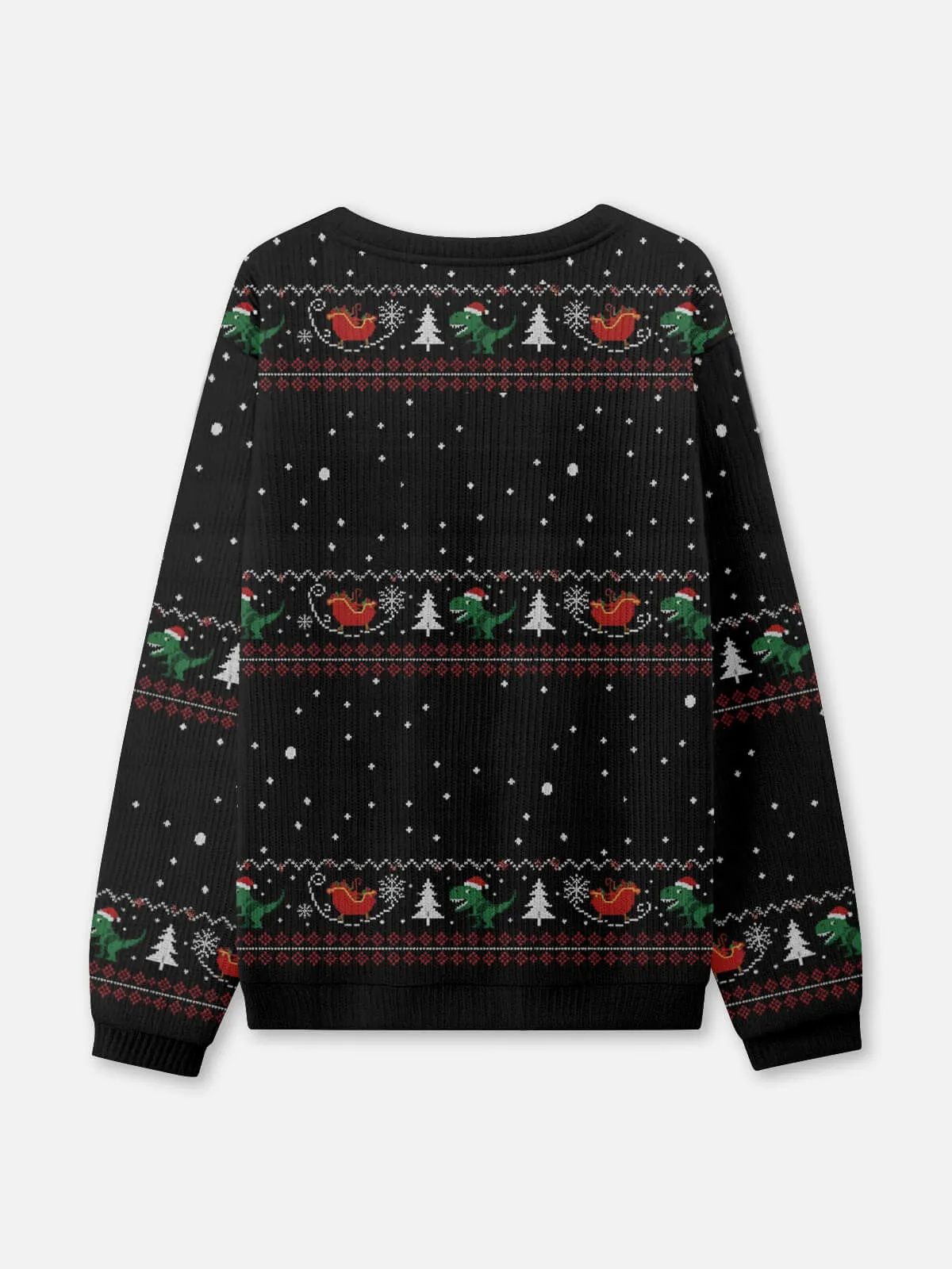 Santa's T-Rex Sleigh Ride Ugly Christmas Sweater sold by Eleven Oasis product image thumbnail 2