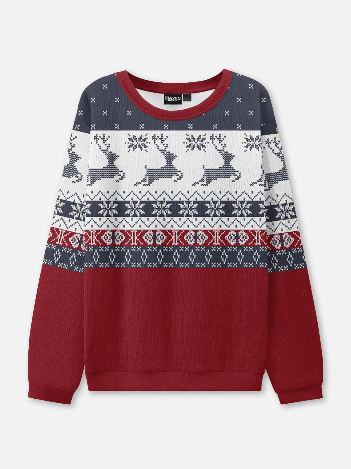 Reindeer Fair Isle Classic Christmas Sweatshirt sold by Eleven Oasis