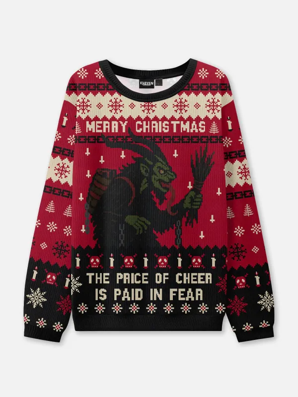 Krampus Cheer Ugly Christmas Sweatshirt sold by Eleven Oasis