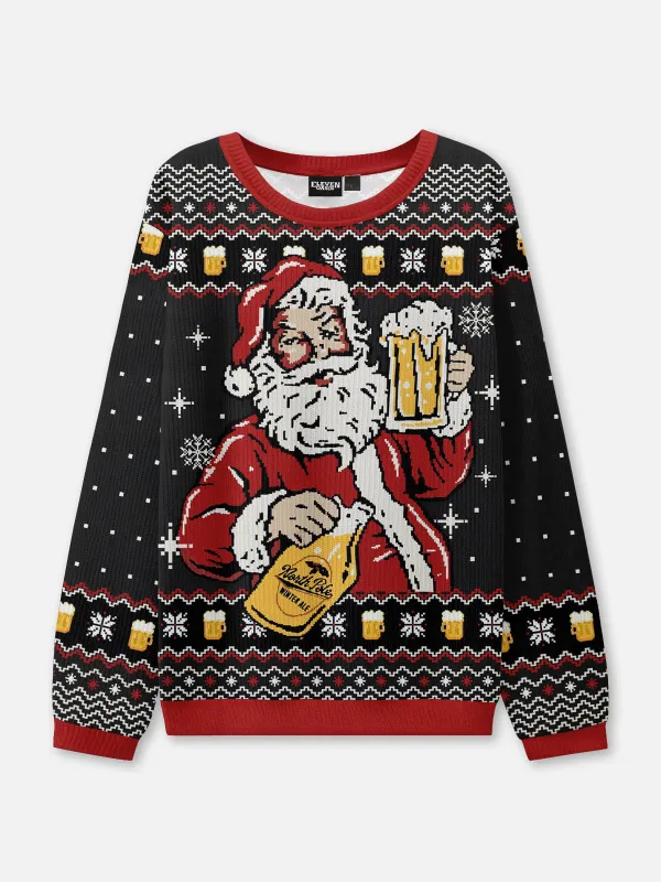 Beery Santa Ugly Christmas Sweater sold by Eleven Oasis