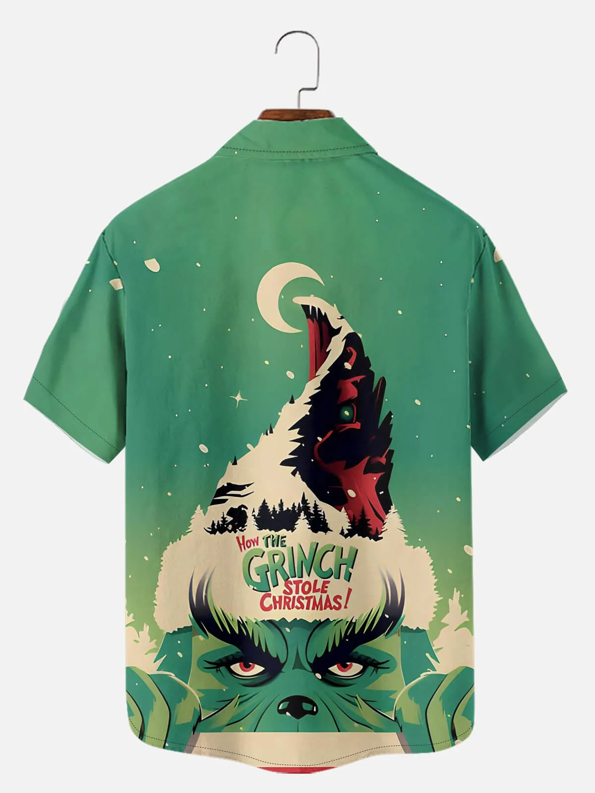 Men's How the Grinch Stole Christmas Short Sleeve Shirt sold by Eleven Oasis product image thumbnail 3