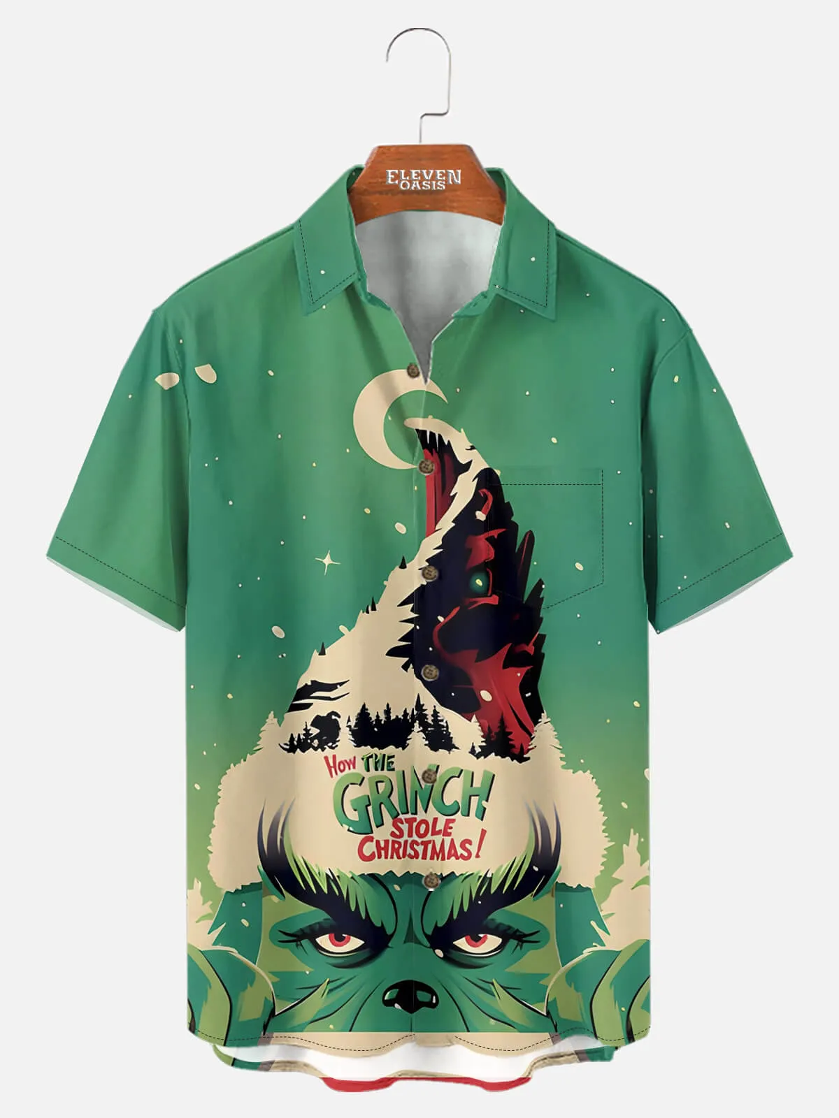 Men's How the Grinch Stole Christmas Short Sleeve Shirt sold by Eleven Oasis