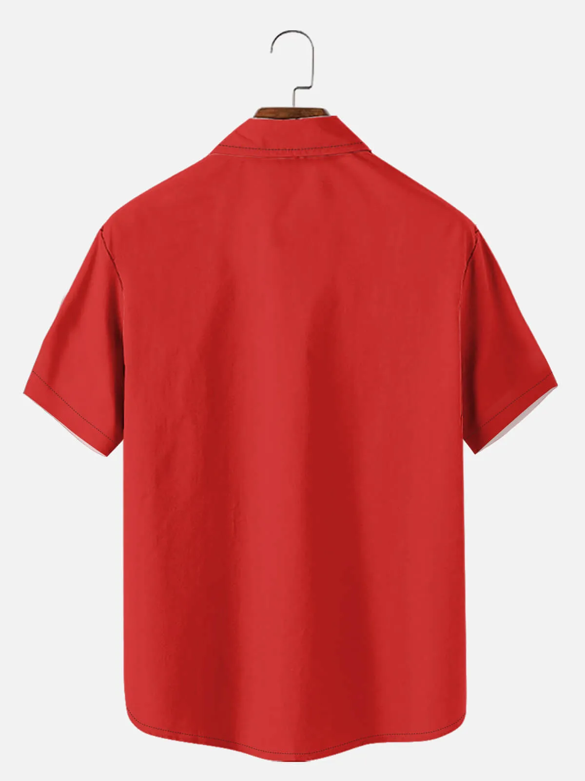Men's Grinch Steals Christmas Tree Red Short Sleeve Shirt sold by Eleven Oasis product image thumbnail 3
