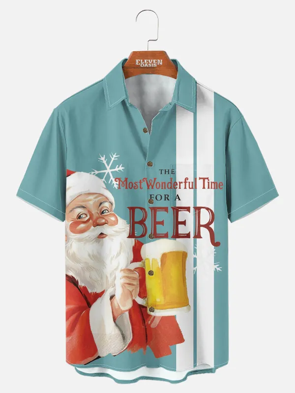 Tall Men's Most Wonderful Time for a Beer Short Sleeve Shirt sold by Eleven Oasis