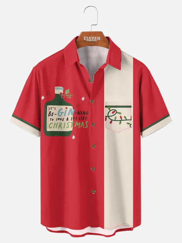 Tall Men's Be-Gin-ning to Look a Lot Like Christmas Short Sleeve Shirt sold by Eleven Oasis