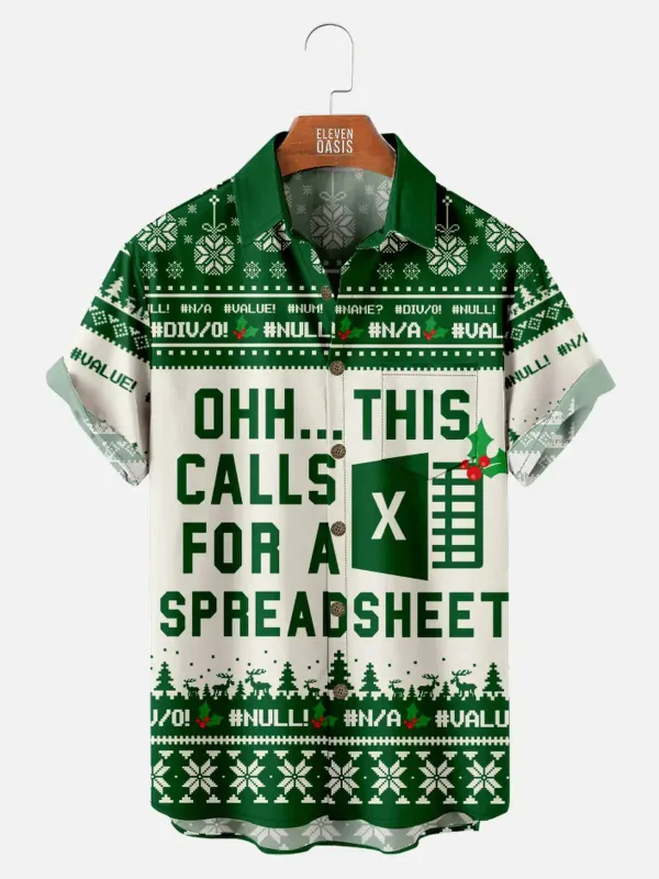 Tall Men's Microsoft Office Funny Short Sleeve Shirt sold by Eleven Oasis