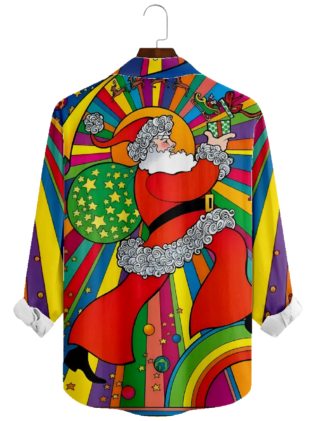 Men's Groovy Santa Long Sleeve Shirt sold by Eleven Oasis product image thumbnail 2
