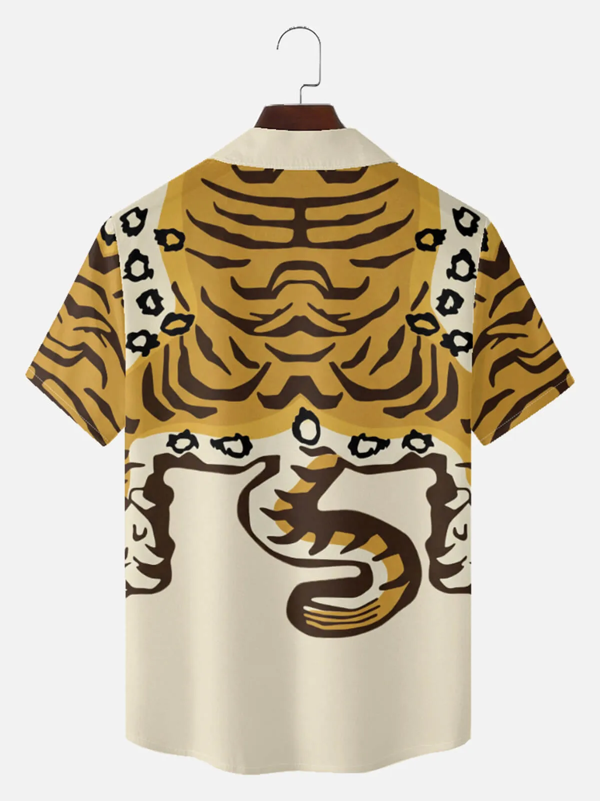 Tall Men's Korean Folk Tiger Short Sleeve Shirt sold by Eleven Oasis product image thumbnail 3