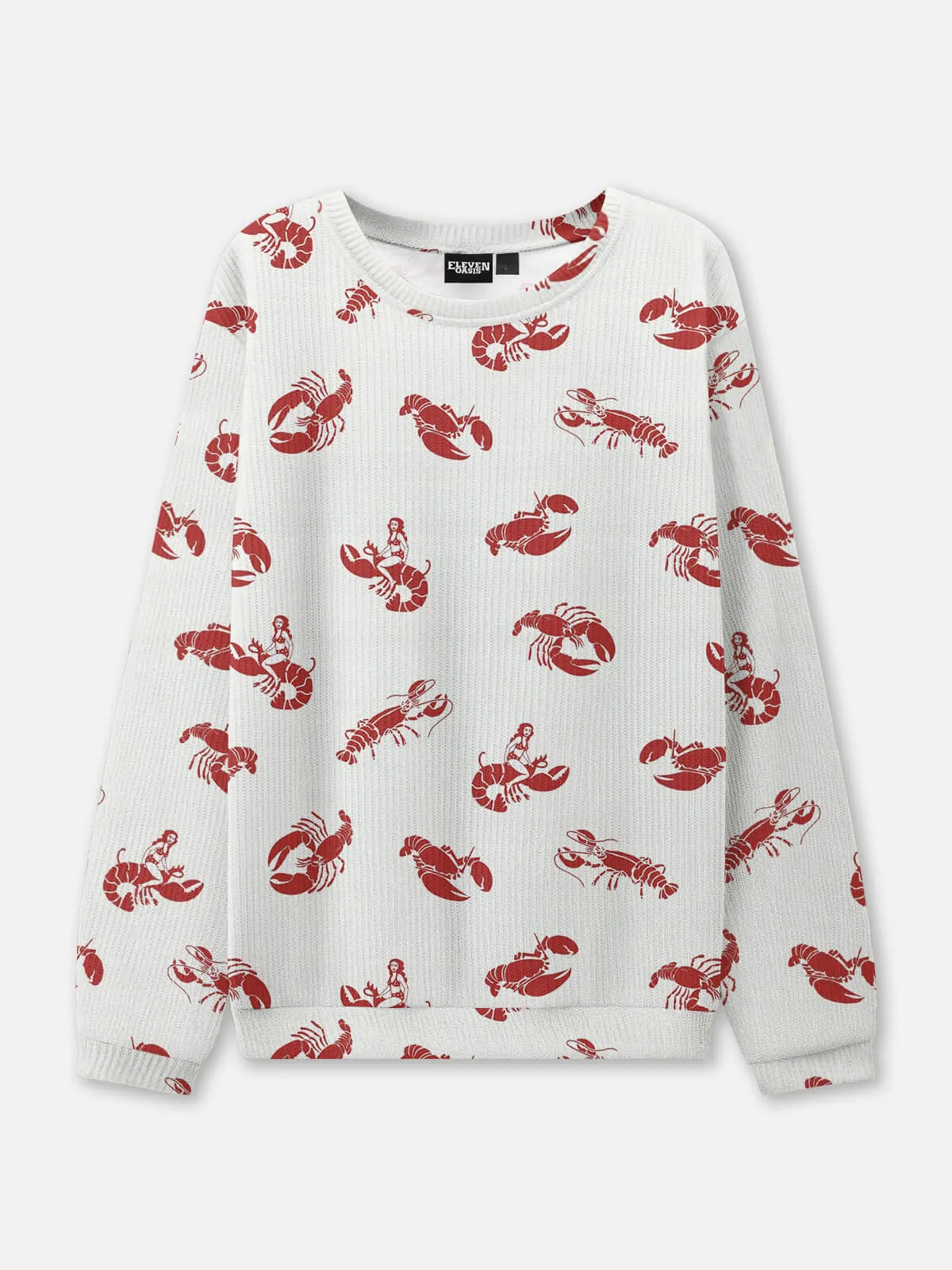 Lobster Art Crew Neck Sweatshirt sold by Eleven Oasis