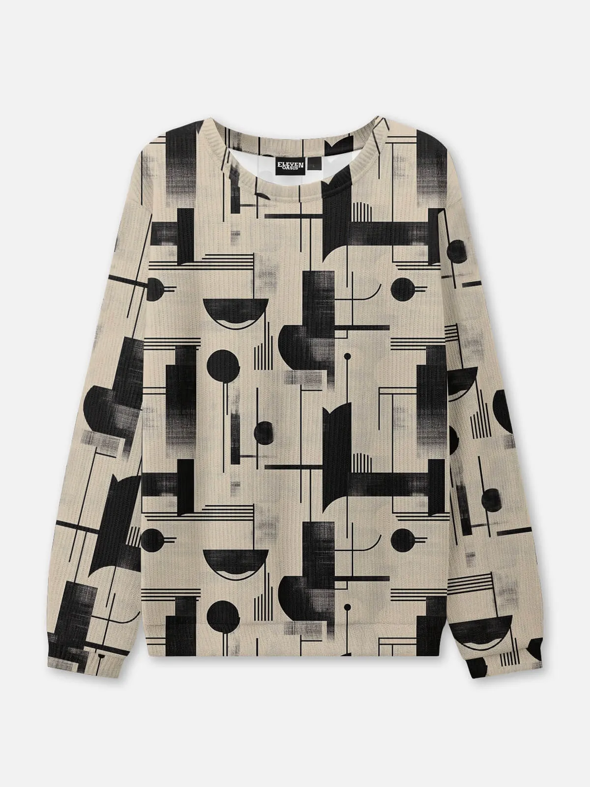 Abstract Pattern Crew Neck Sweatshirt sold by Eleven Oasis