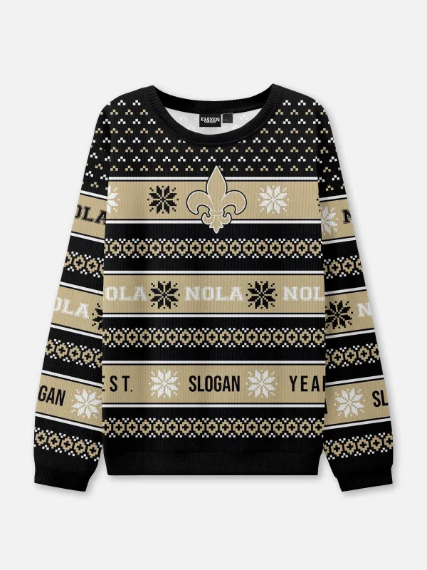 Custom New Orleans Logo Football Sweatshirt made by Eleven Oasis