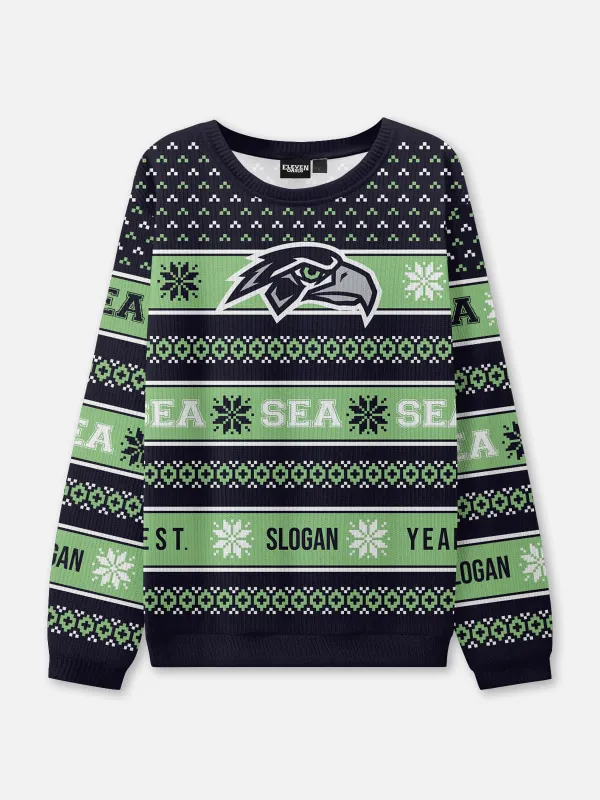 Custom Seattle Logo Football Sweatshirt sold by Eleven Oasis