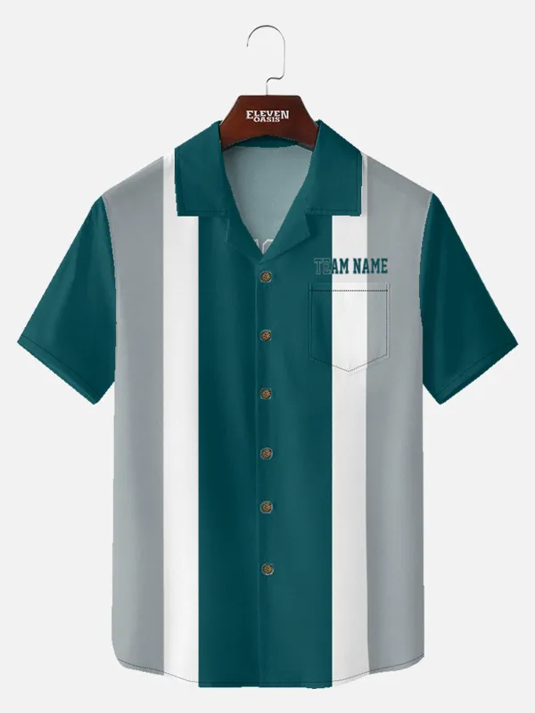 Tall Men's Custom Philadelphia Football Bowling Short Sleeve Shirt sold by Eleven Oasis