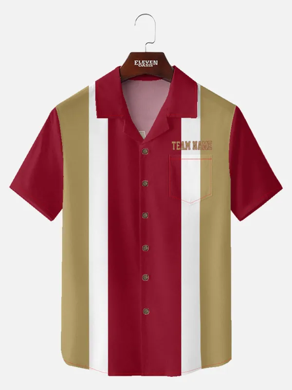 Men's Custom Bay Area Football Bowling Short Sleeve Shirt sold by Eleven Oasis