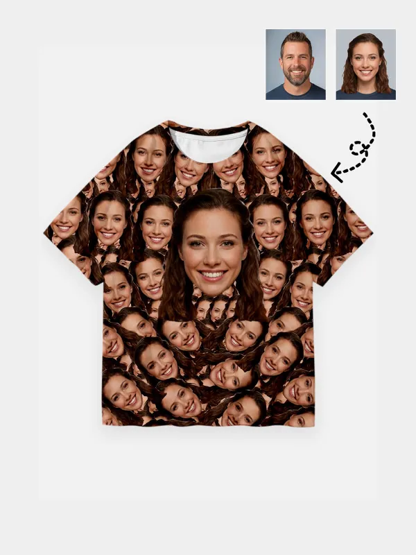 Custom Face Print Short Sleeve T-Shirt sold by Eleven Oasis