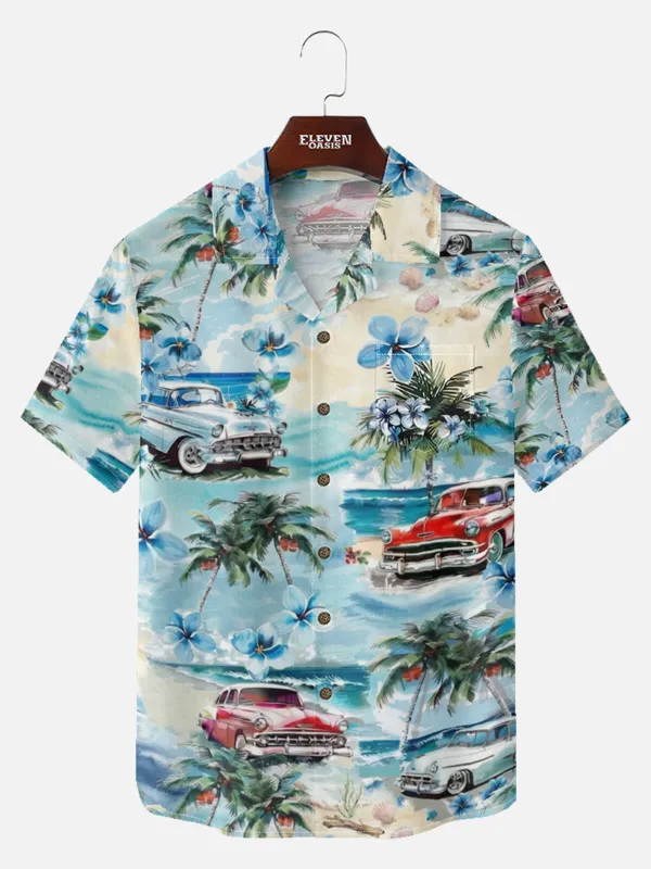 Tall Men's Vintage Island Hot Rod Short Sleeve Shirt sold by Eleven Oasis