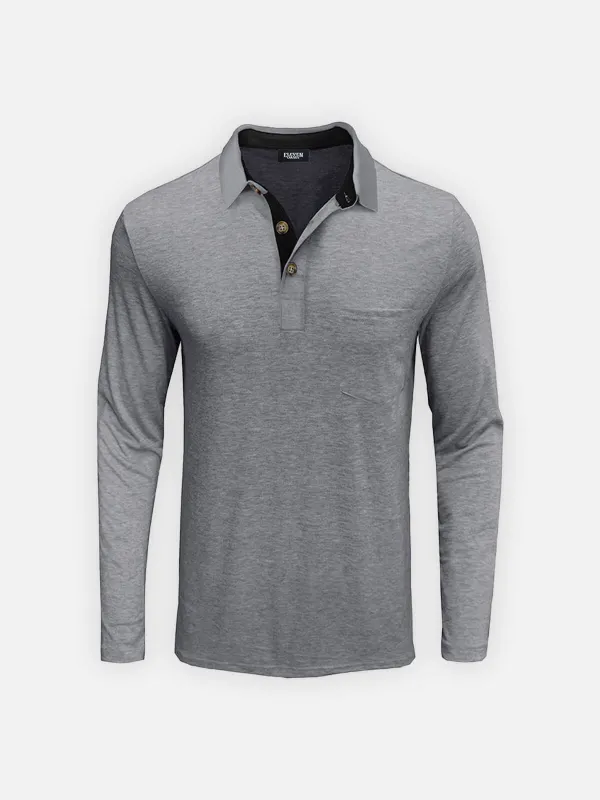 Men's Long Sleeve Polo Shirt made by Eleven Oasis
