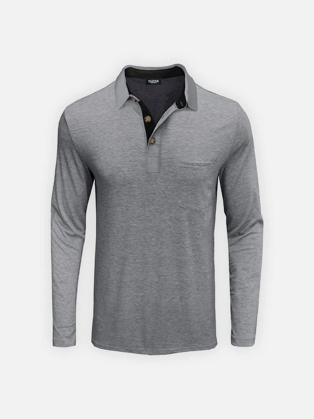 Men's Long Sleeve Polo Shirt sold by Eleven Oasis