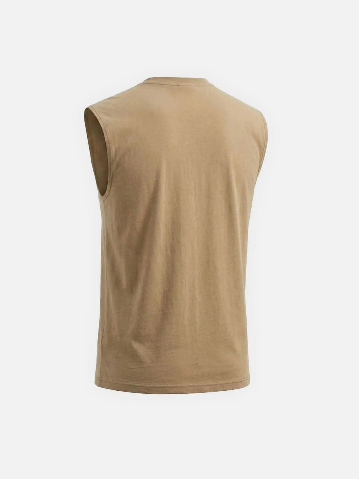 Men's Vintage Washed Cotton Sleeveless Henley sold by Eleven Oasis product image thumbnail 3