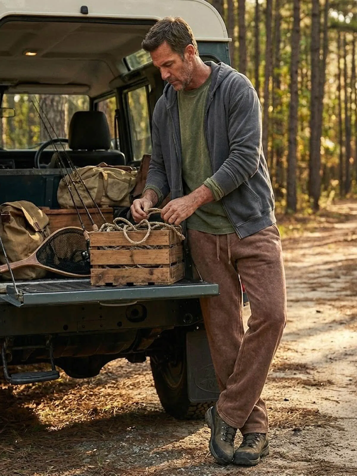 Men's Vintage Washed Cotton Sweatpants sold by Eleven Oasis product image thumbnail 3