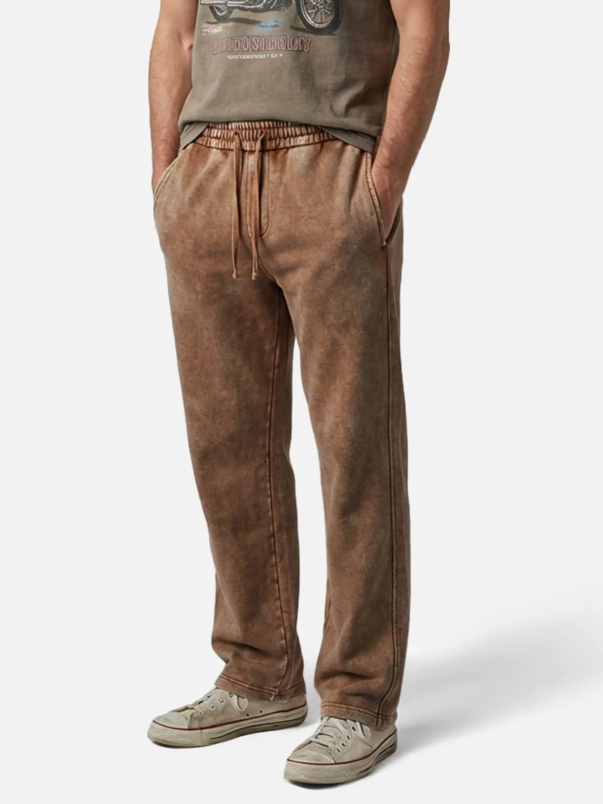 Men's Vintage Washed Cotton Sweatpants sold by Eleven Oasis product image thumbnail 2
