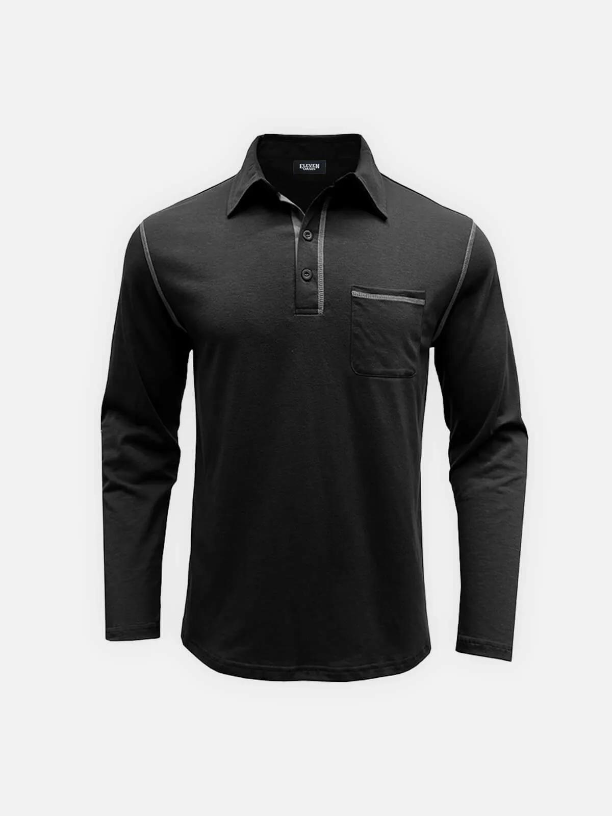 Men's Classic Long Sleeve Polo Shirt sold by Eleven Oasis product image thumbnail 3