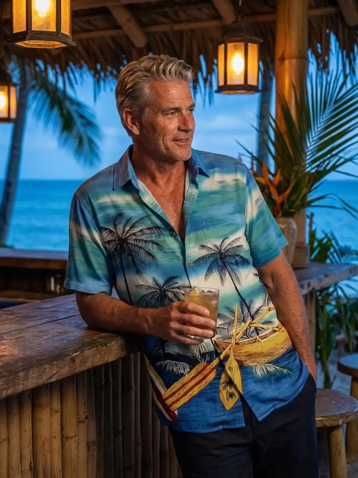 Tall Men's Island Canoe Escape Short Sleeve Shirt sold by Eleven Oasis product image thumbnail 3