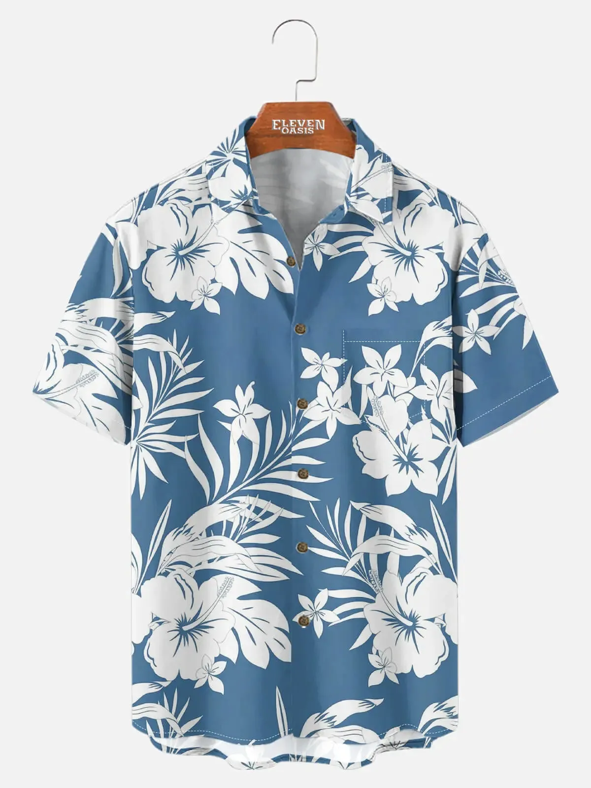 Men's Coastal Bloom Short Sleeve Shirt sold by Eleven Oasis