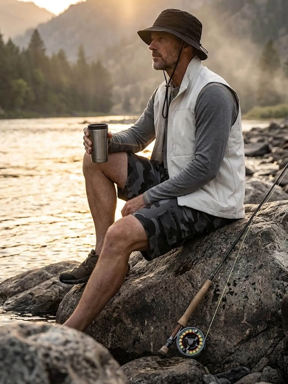 Men's Packable Outdoor Bucket Hat with Chin Strap sold by Eleven Oasis product image thumbnail 2