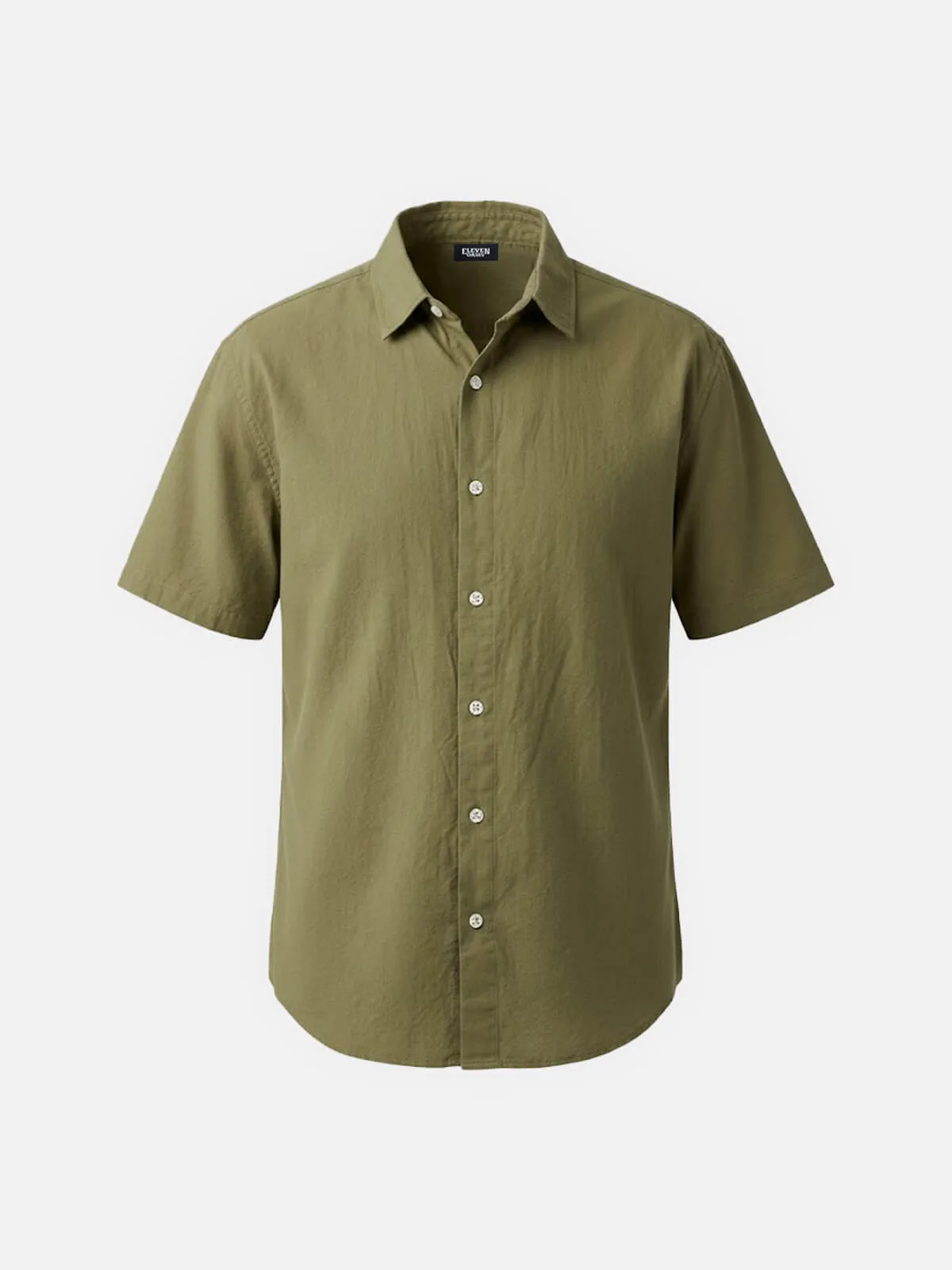 Men's Everyday Linen-Blend Short Sleeve Shirt sold by Eleven Oasis