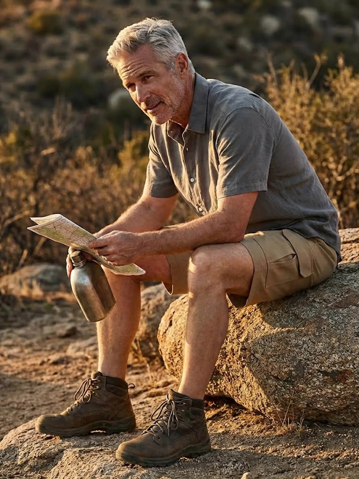 Men's Everyday Linen-Blend Short Sleeve Shirt sold by Eleven Oasis product image thumbnail 3