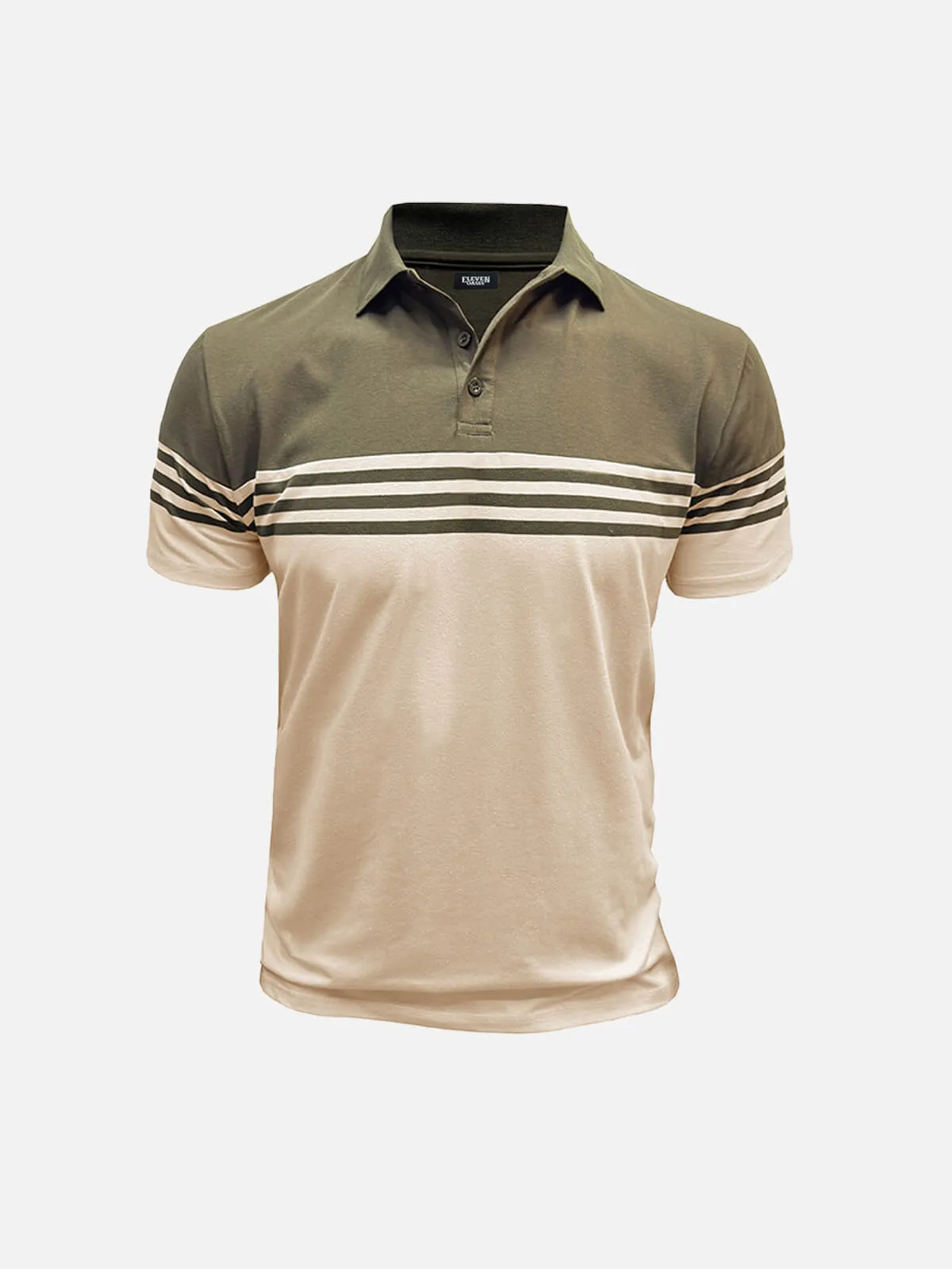 Men's Classic Stripe Short Sleeve Polo Shirt sold by Eleven Oasis product image thumbnail 4