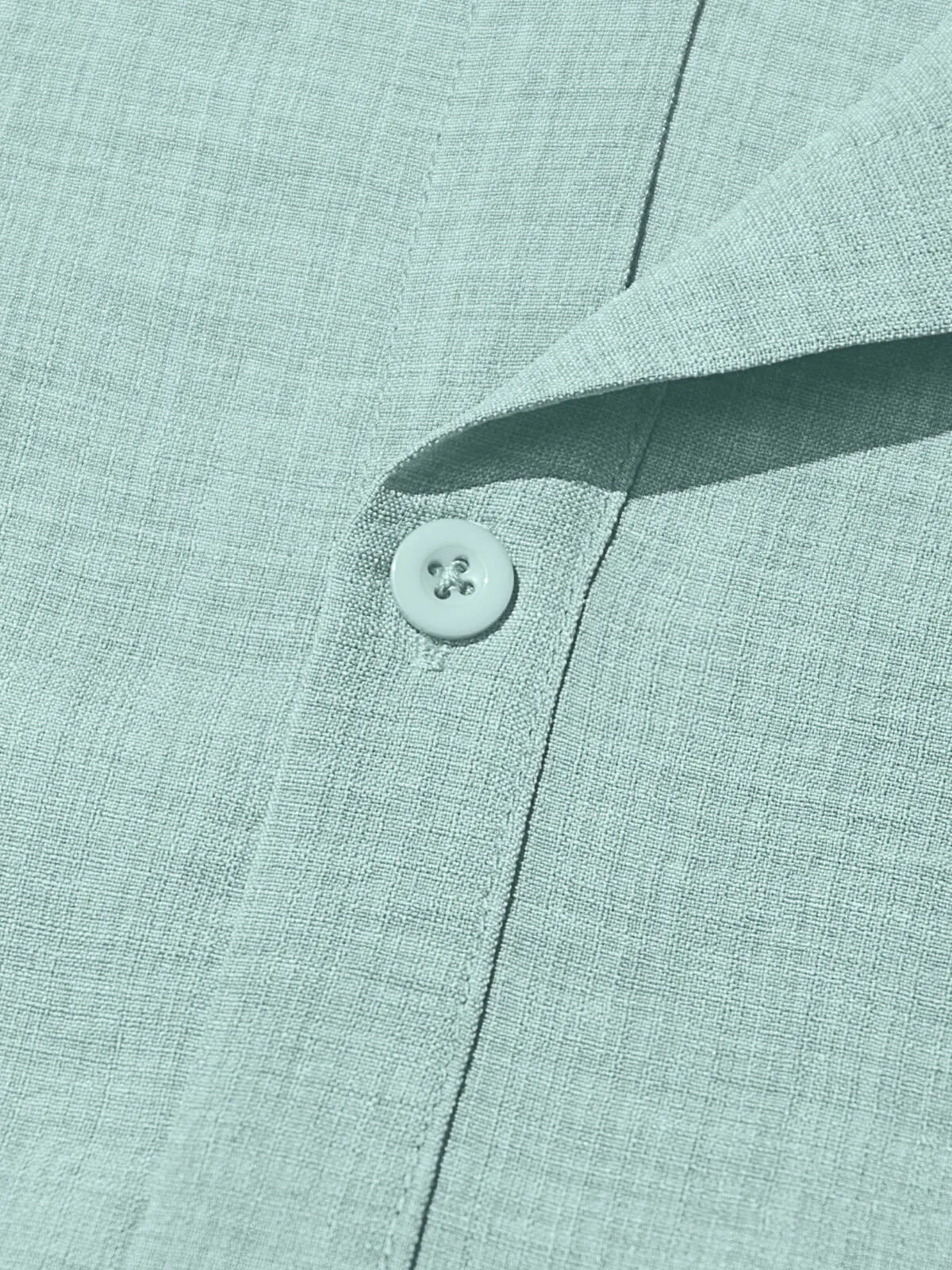 Men's Tonal Button Linen-Blend Short Sleeve Shirt sold by Eleven Oasis product image thumbnail 5