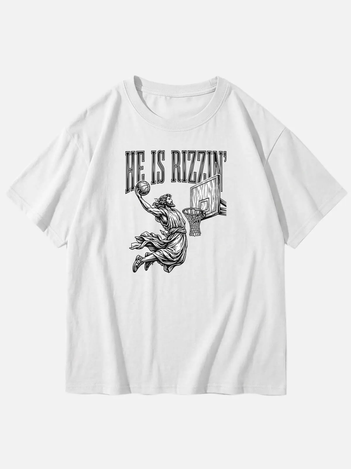 Men's Cotton He Is Rizzin' Easter Short Sleeve T-Shirt sold by Eleven Oasis product image thumbnail 2