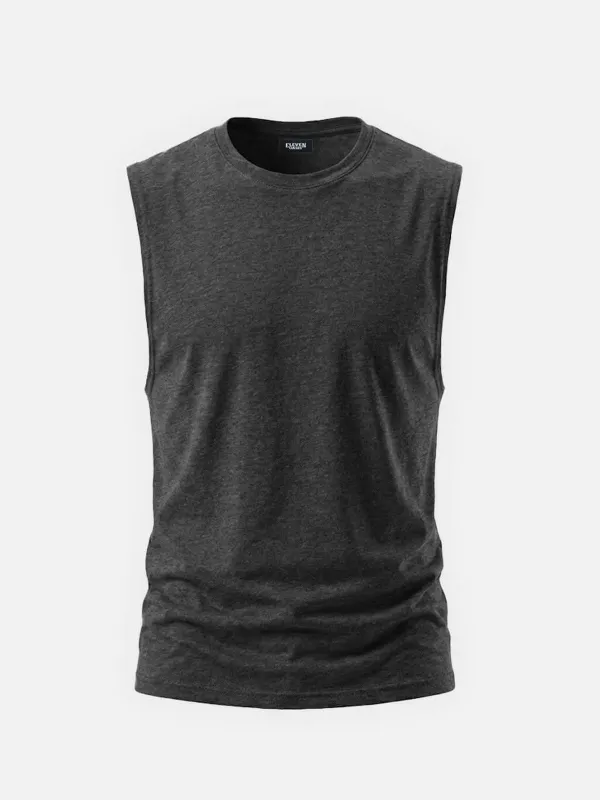 Men's Slim Fit Sleeveless Crew Neck Tank Top made by Eleven Oasis