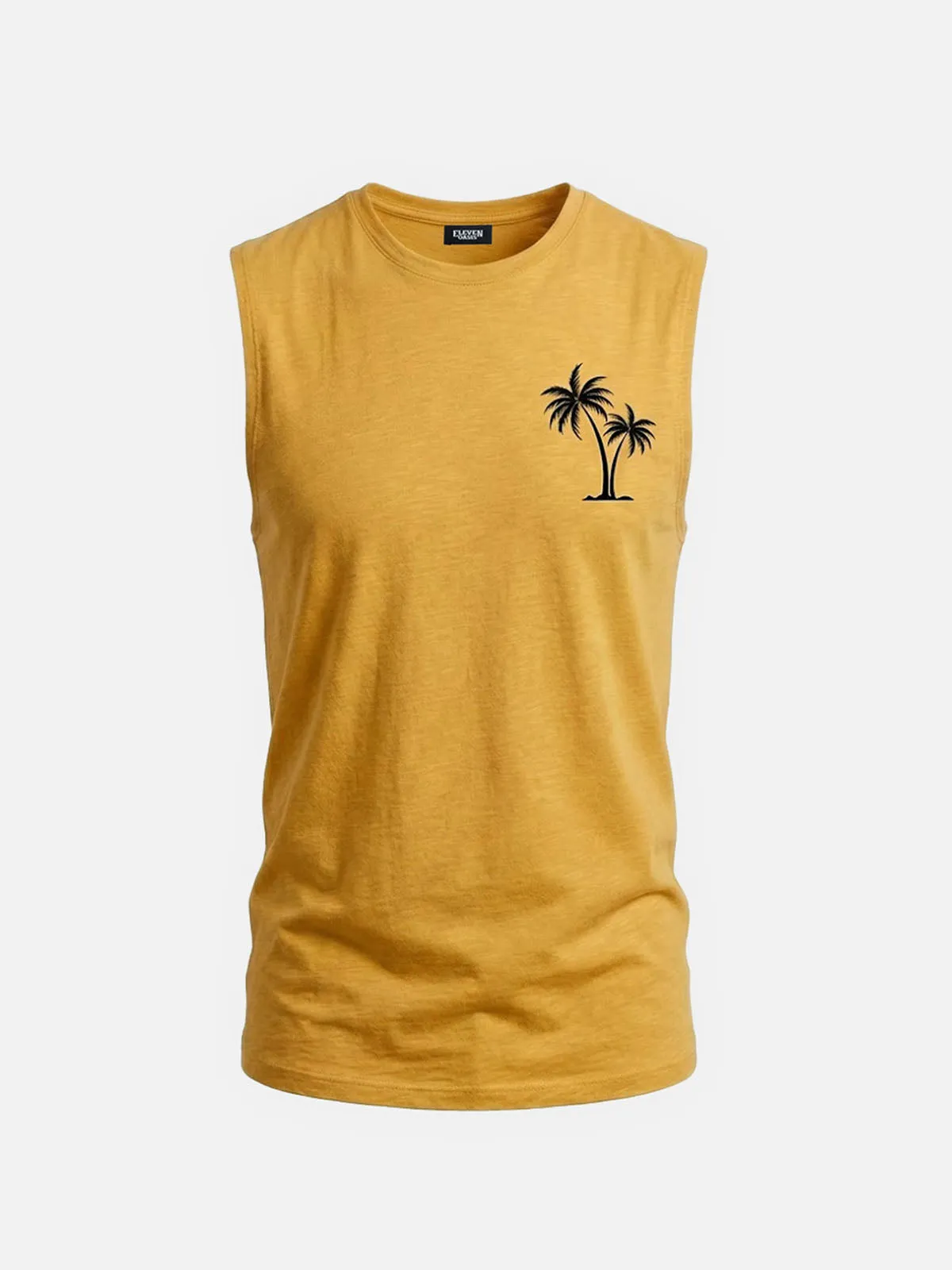 Men's Palm Graphic Crew Neck Tank Top sold by Eleven Oasis