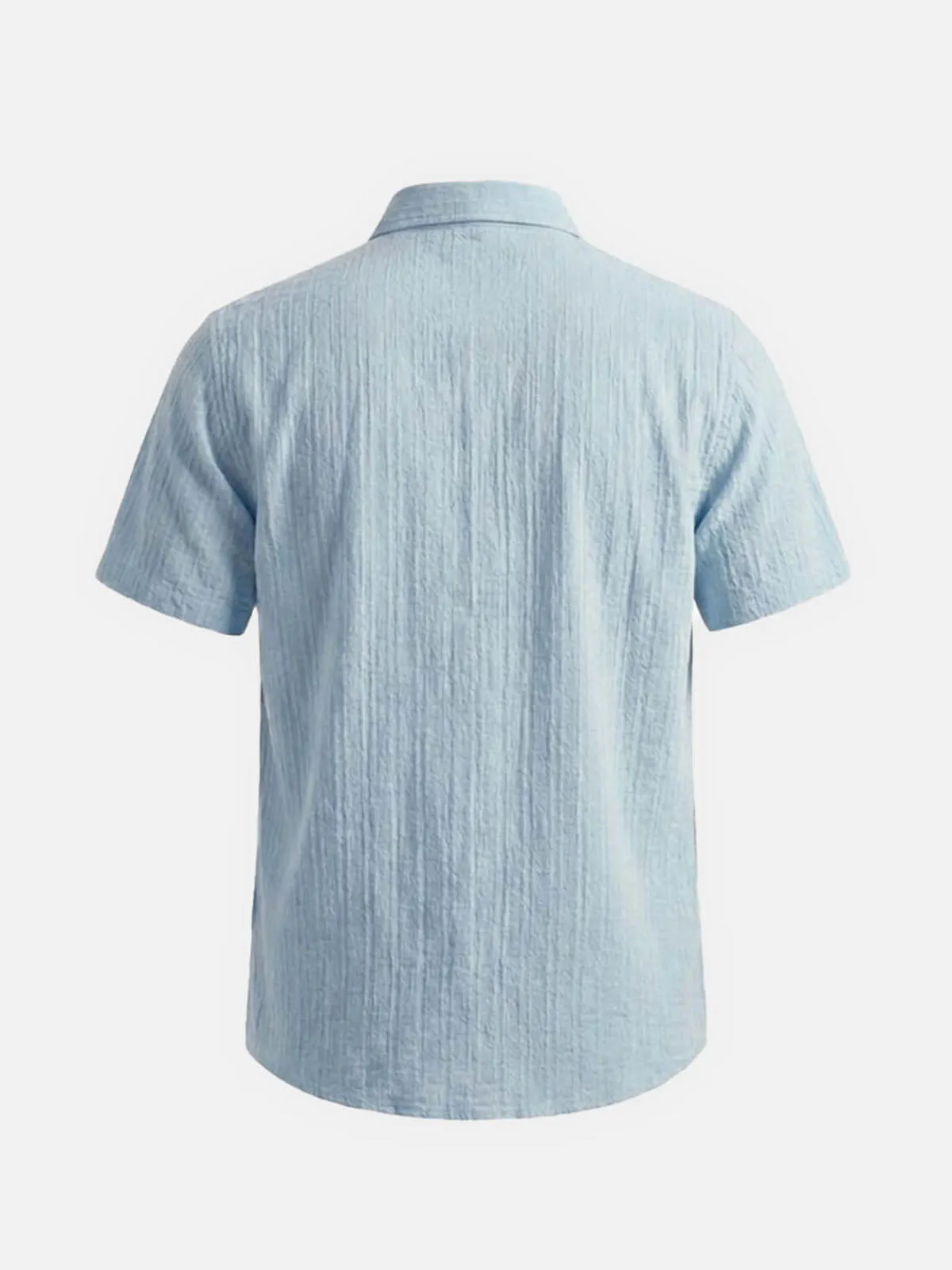 Men's Textured Short Sleeve Button-Up Shirt sold by Eleven Oasis product image thumbnail 5