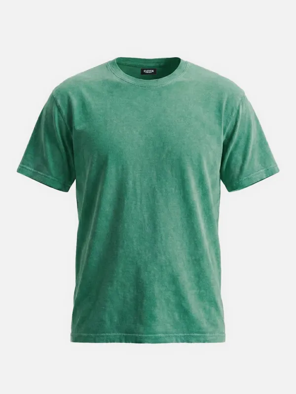 Men's Washed Cotton Short Sleeve T-Shirt made by Eleven Oasis
