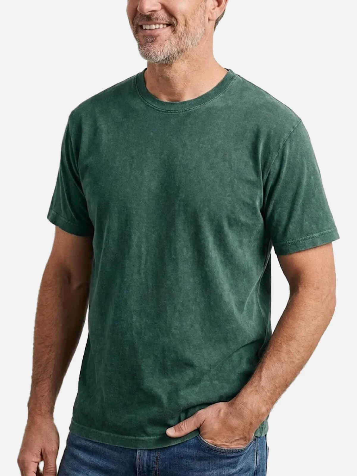 Men's Washed Cotton Short Sleeve T-Shirt sold by Eleven Oasis product image thumbnail 2
