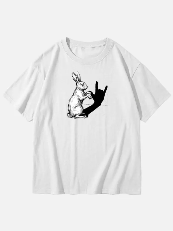 Men's Rabbit Shadow Graphic T-Shirt sold by Eleven Oasis