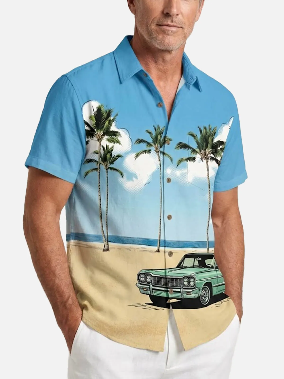 Tall Men's Coastal Cruiser Short Sleeve Shirt sold by Eleven Oasis product image thumbnail 2