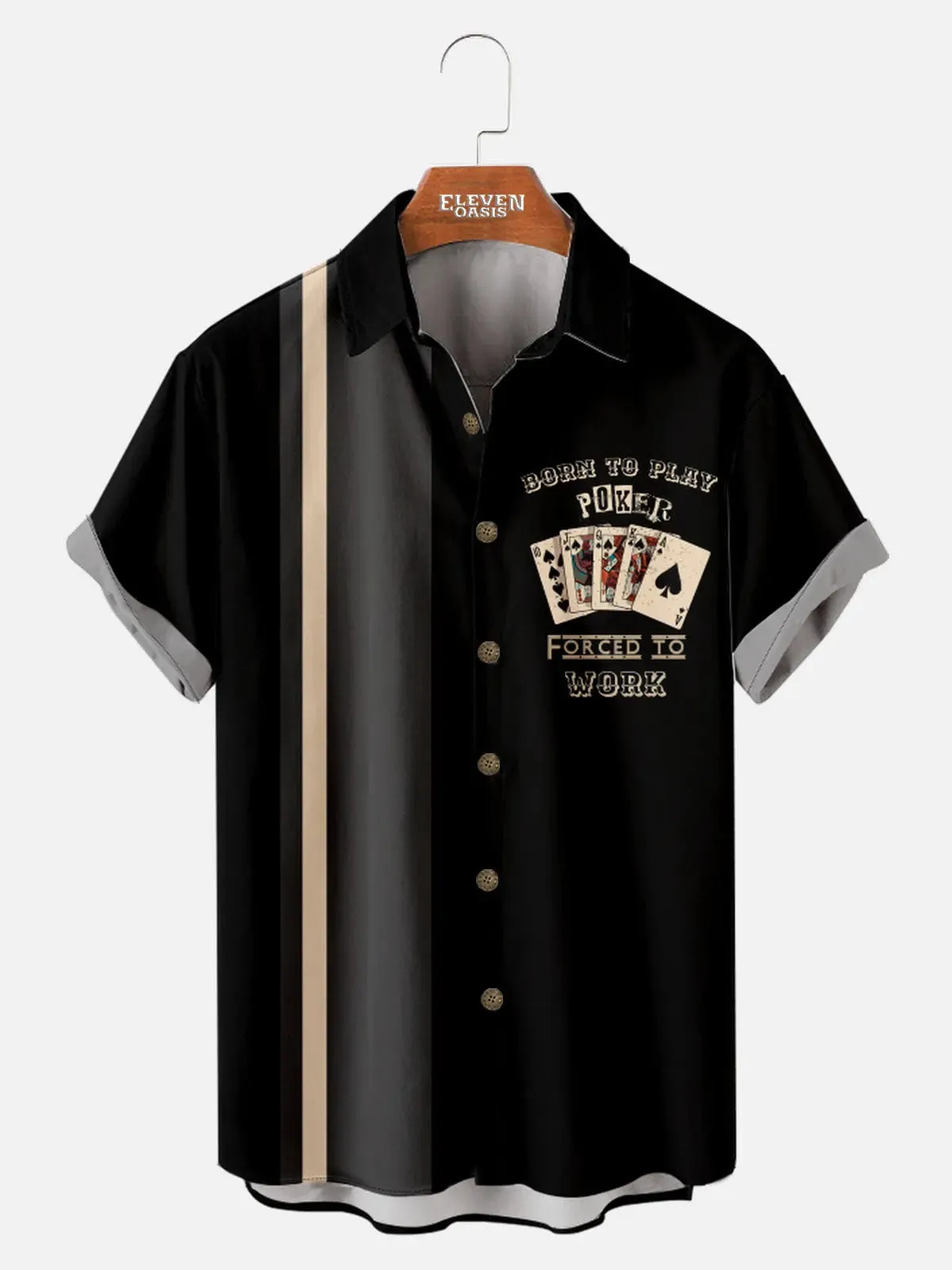 Tall Men's Born to Play Poker Short Sleeve Shirt sold by Eleven Oasis