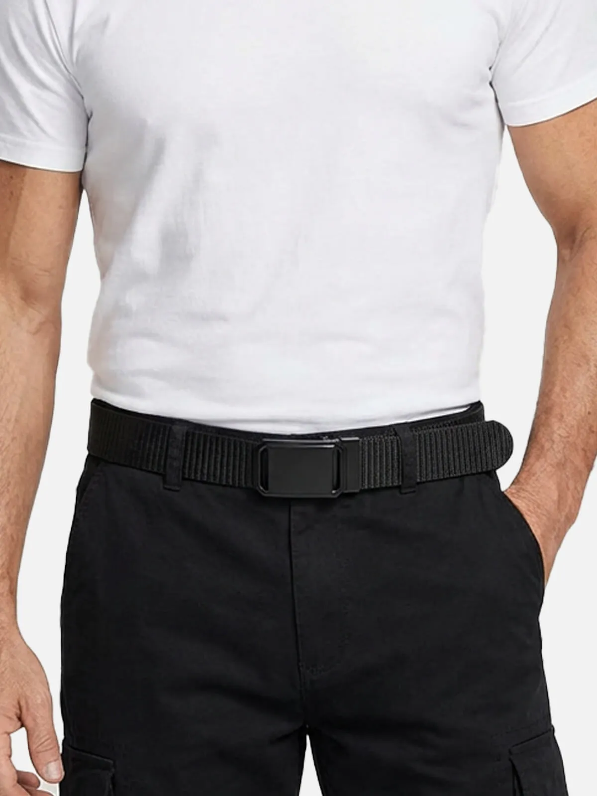 Men's Canvas Iron Buckle Belt sold by Eleven Oasis product image thumbnail 2