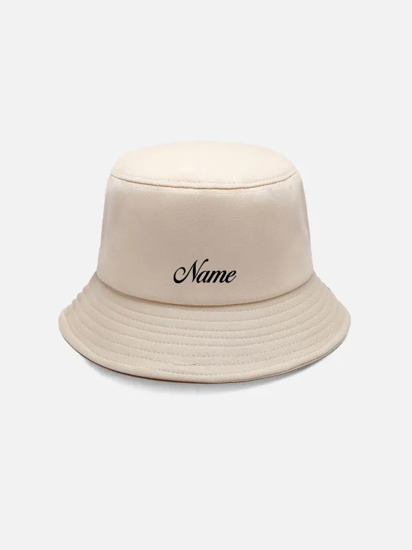 Customizable Name Cotton Bucket Hat made by Eleven Oasis