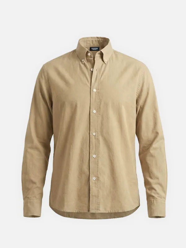 Men's Classic Cotton Button Down Long Sleeve Shirt made by Eleven Oasis