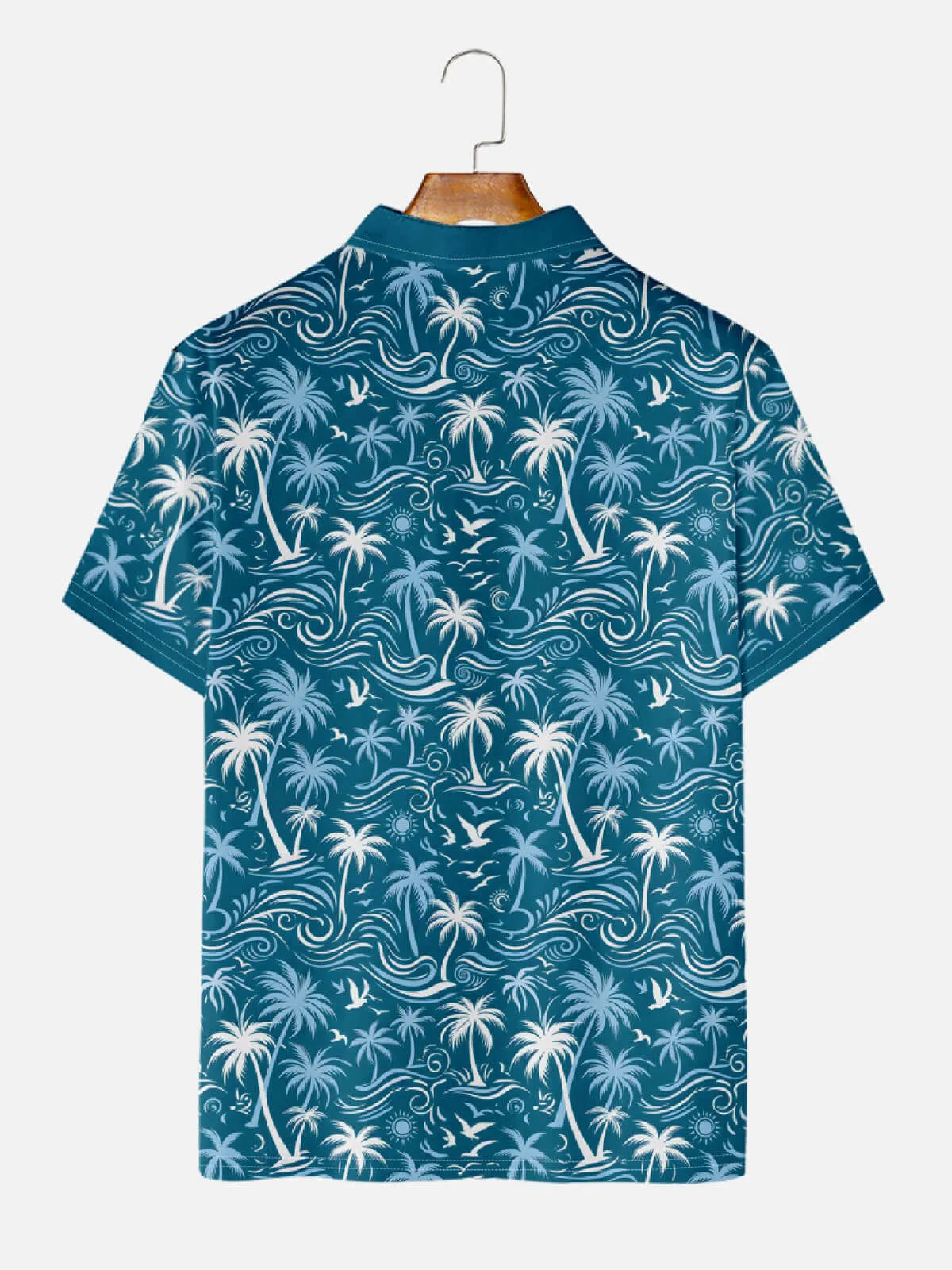 Men's Tropical Island Scene Short Sleeve Polo Shirt sold by Eleven Oasis product image thumbnail 4
