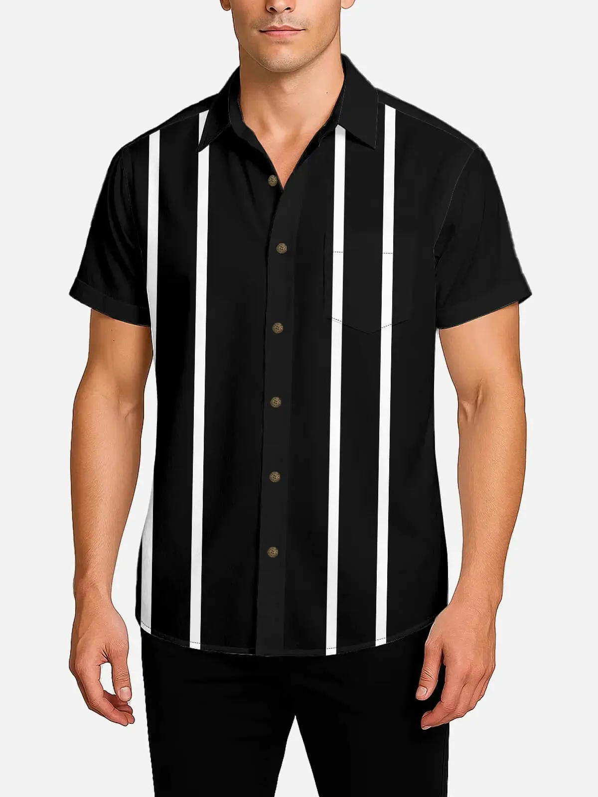 Men's Metro Lane Bowling Short Sleeve Shirt sold by Eleven Oasis product image thumbnail 2